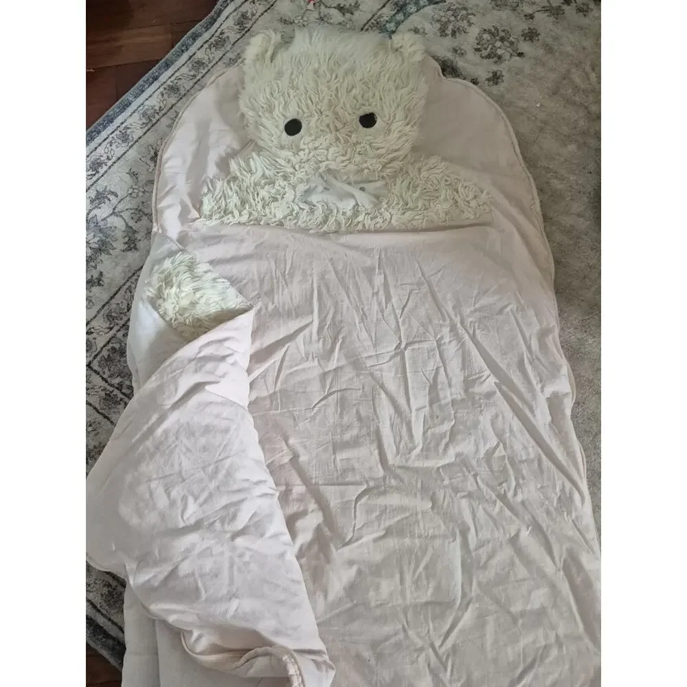 💥 Pottery Barn Kids Shaggy Cattle Cow Pink Gingham Sleeping Bag